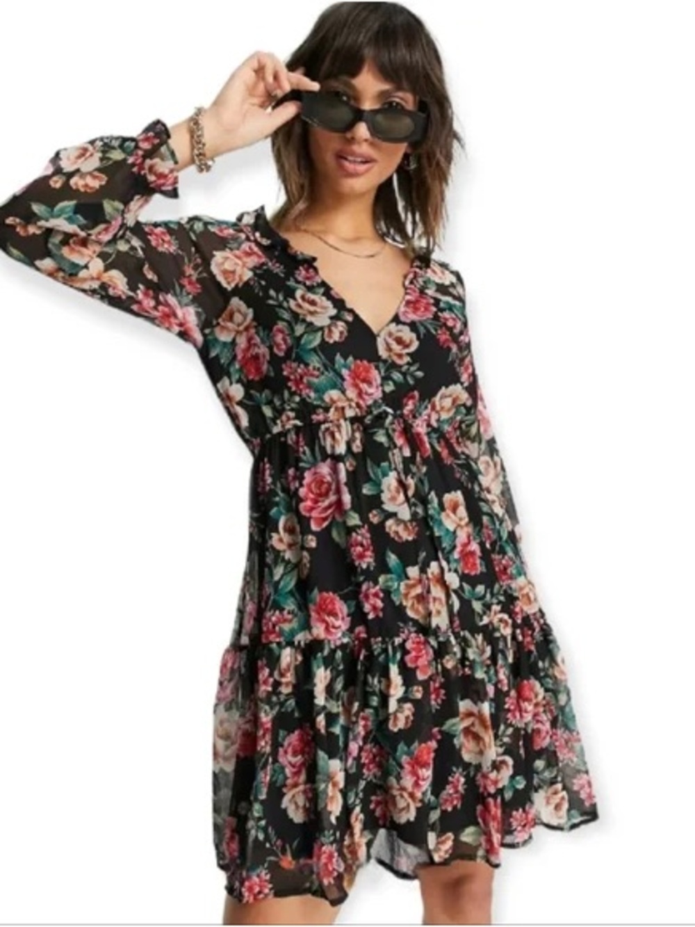 coral pink color dress Babyboo Khalesia Maxi in Size S Butterfly and Floral Pattern Color:Winter White Fully lined Prom Gold Dresses For